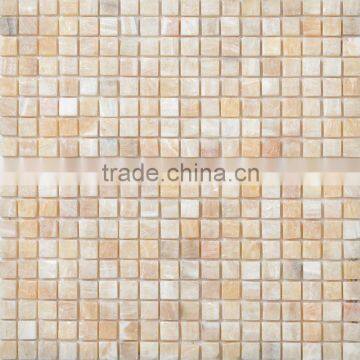 JY-S-11 beige natural marble chips mosaic tile for pillar