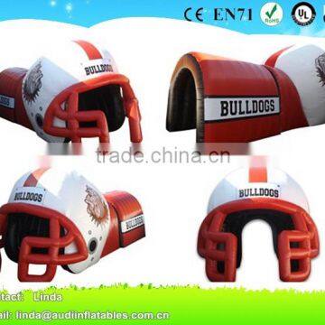 PVC Inflatable Football Helmet Tunnel On Sale