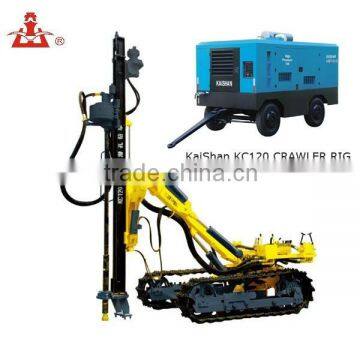 KC120 Integrated DTH mobile drilling rig,Integrated high pressure DTH mobile drilling rig,crawler drill rig