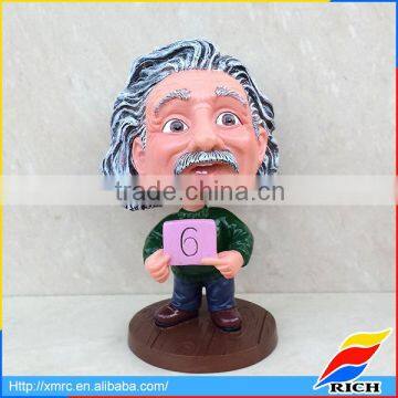 promotional Resin Albert Einstein polyresin bobbing head dolls bobble head souvenirs