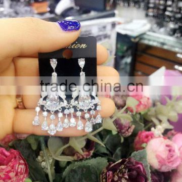 Best quality cubic zirconia bridal earrings