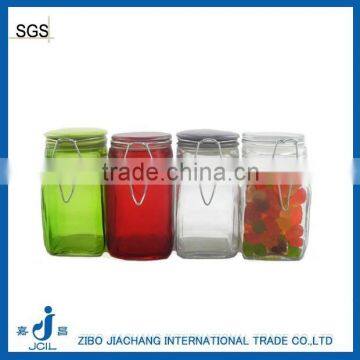 260ml square glass containers for honey with seal lid