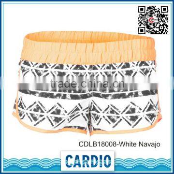 custom printed spandex White Navajo fabric girls shorts