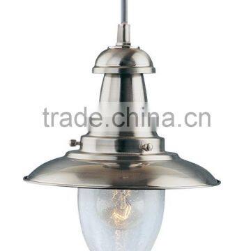 Value by Fisherman Single Pendant Light With seeded glass