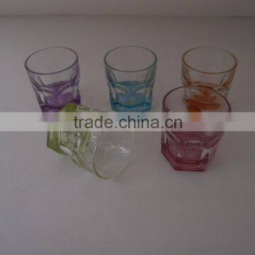 5PCS COLORFUL GLASS CUP SET