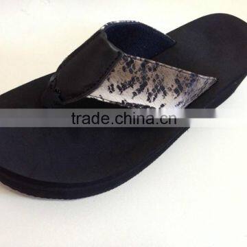 latest mid-heel wedge sandal with horse hairing upper 2015