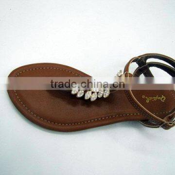 Uniseason TRP+PU Non Slip Summer Ladies Sandals Pictures photo-3