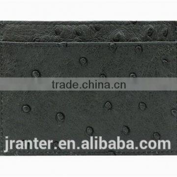 100% Ostrich Leather Men/women Card Wallet Custom Credit Card Holder photo-5