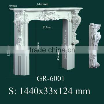 Morden European-style Decorative Hand Carved PU Fireplace