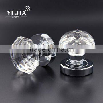 Europe Furniture Accessories Hardware Crystal Interior Glass Door Lock Handle