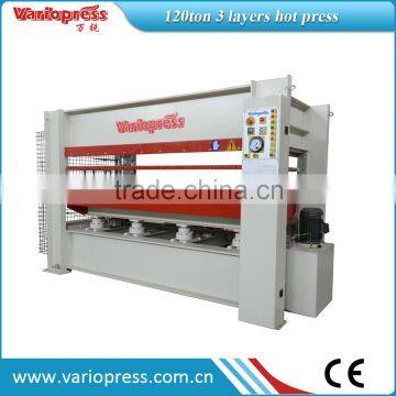 120ton veneer hot press machine of solid drilled hole platen