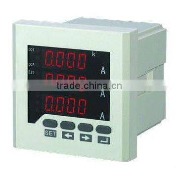 72*72 three-phase AC current meter digital ammeter LED three row display is programmable RH-3AA63