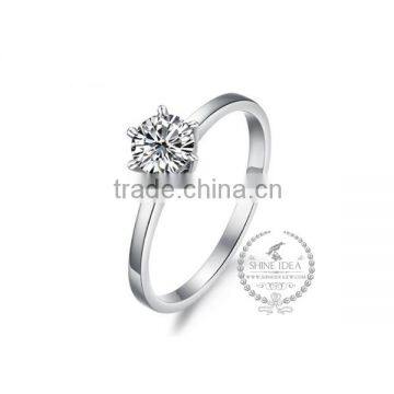 2MM Stainless steel prong setting zircon ring fashion couple ring wedding jewelry 6260489