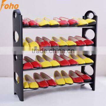 Easy assemble light weight stackable shoe rack with Black color(FH-SR0064)