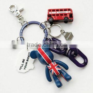 Bear Shape Keychains, Custom Shaped Metal Keychains, Custom Shaped Metal Bear Shape Keychains Manufacture photo-2