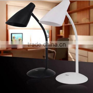 Adjustable Height Modern Bend Desk Lamp Metal In Black White Finish Two Colors Available Bedroom Study Room Touch Table Lamp