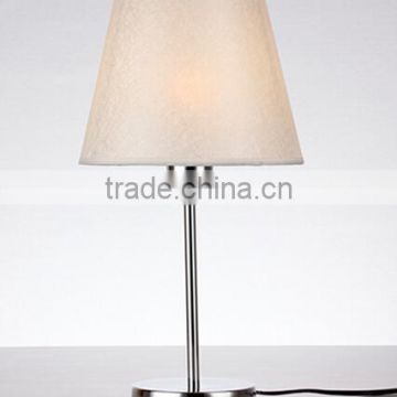 Metal Body in chrome Finished With Fabric Lampshade Bedroom Study Room Table Lamp