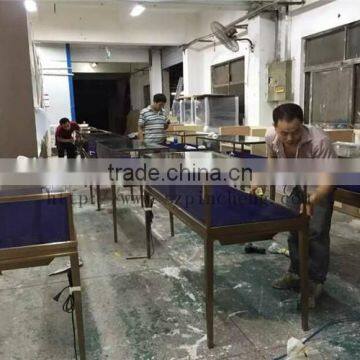 Customized Metal Material Luxury Glass Watch Jewelry Lighting Display Cabinets