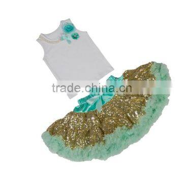 Wholesale Baby Girls Pettiskirt Ruffle Chiffon Petti Top Set 0-9 Years Tutu Pettiskirt photo-6