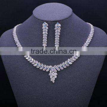 Wholesale bridal jewelry set,shinning white stone jewelry set,christmas gifts