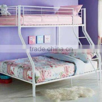 Metal Triple Sleeper Bed in White