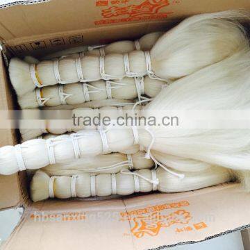 washed yak hair 60cm length, natural white color