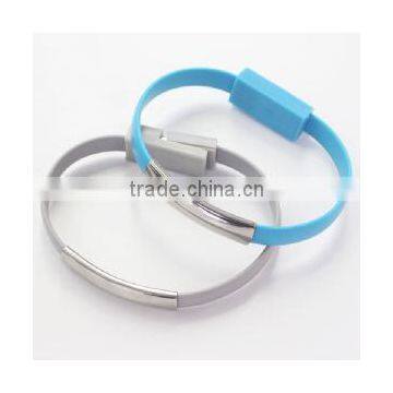Gray/Blue USB 2.0 Data Line Bangle Circle Cable for iPhone 5S