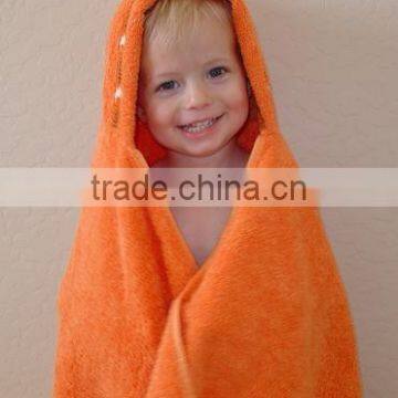 100% cotton/microfiber reactive printed kids poncho/hooded towel