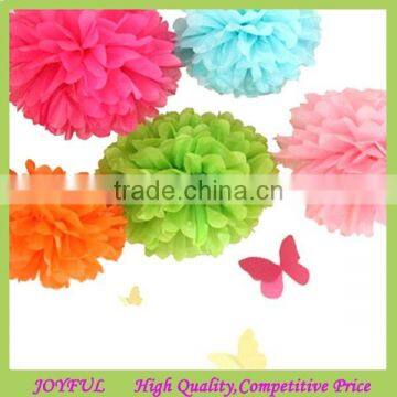 Hot sell color tissue paper pom poms flower balls