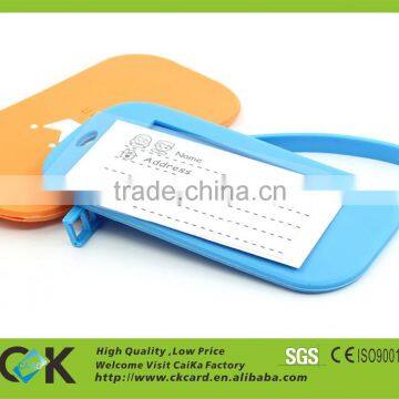 personized luggage tag with loopes for airline travel