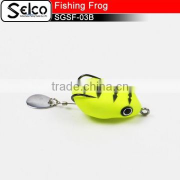 Colorful artifical floating soft frog with blade, 40mm/8g