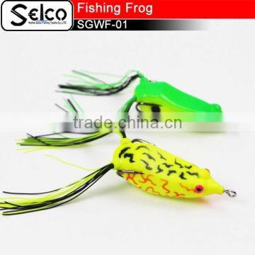 SGWF-01 artifical floating soft frog with resin skirt, 65mm/14.5g