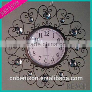 cheap hot-selling round shape metal clock