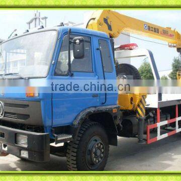 Dongfeng Flatebed Wrecker with Crane,medium duty wreckers for sale