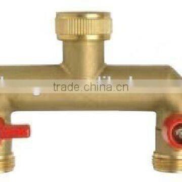 brass garden hose splitter