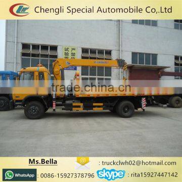 5-8 ton Hydraulic Engine Crane Mounted On Road Wrecker Truck