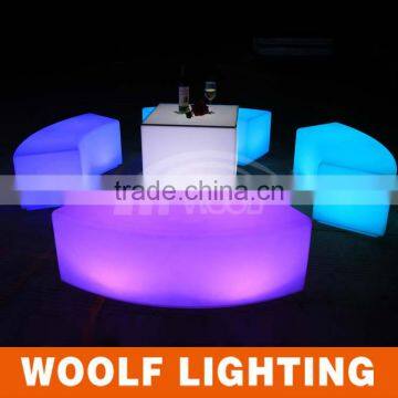 Color changing rechargeable KTV led furniture LED curve chair