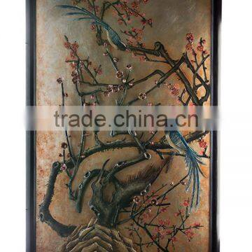 Noble Hand Painted Wood Wall Painting, A Pair of Decor Hanging Wall Picture, Classical Drawing Hanging Wall Art photo-2