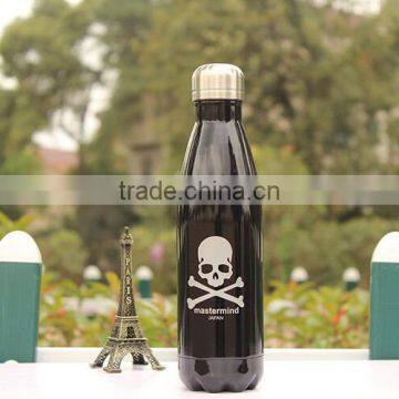 500ml stainless steel skull printing water bottle outdoor sports water bottle