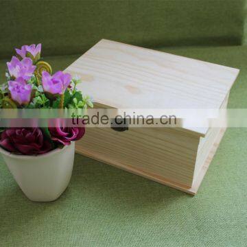 Chinese Stabilized Plain Wood Keepsake Box Wood Hope Chest Wooden Storage Memories Box With Book Shape photo-4