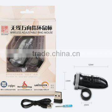 360 Degree Wireless 2.4G Bluetooth 3D Finger Mouse, Rechargeable 1600DPI Wireless Ring Mouse photo-6
