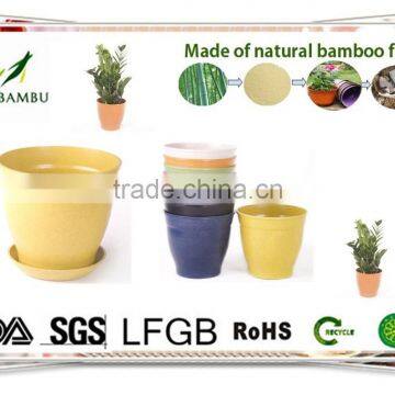 OEM Available No Pollution Antique Bamboo Fiber Flower Pots photo-3