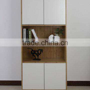 Popular natural bamboo storage cabinet beside wall for display