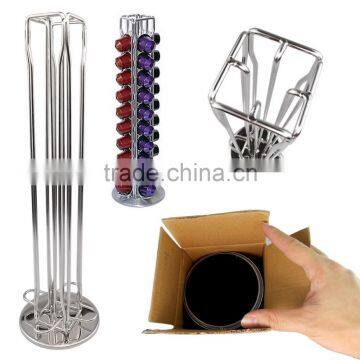 40 Rotating Nespresso Coffee Capsule Pod Holder Rack Tower Stand Gift photo-3