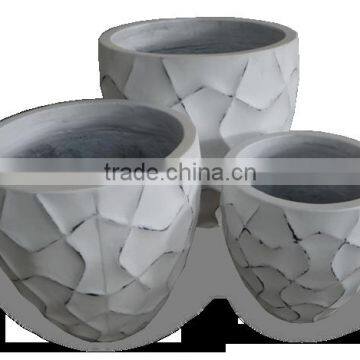 Round lightweight cement pots Small Concrete pots Fiber Cement Planter/Viet-Nam-Pottery-Supplier