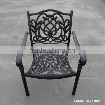 terrace furniture outdoor bistro chair aluminum/cast aluminum chair/embossed metal furniture holiday resort restaurant chairs