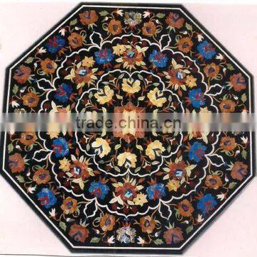 Octagonal Marble Inlay Table Top Marble Inlay Coffee Table