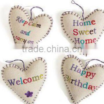 2017 hot sale new products custom design logo felt festival interior home decor wedding stage ornement wool hanging decoration