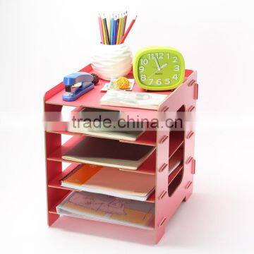 Cosmetics storage box wooden folder storage box /DIY storage rack/letter storage rack