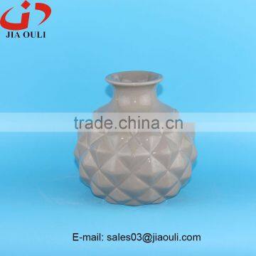 Hot product home decor glazed grey Pineapple shaped Ceramic Vase